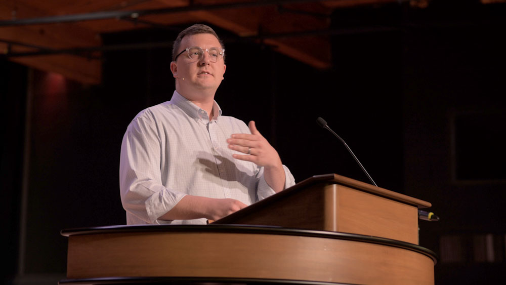 Andrew Gordon at Chapel Podium