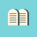 vector of two stone tablets with five lines on each