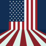 a vector image of an American flag