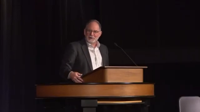 Dr. Todd Williams behind chapel podium