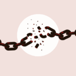 vector image of chains breaking