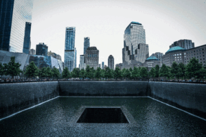 picture of 9/11 memorial in NYC